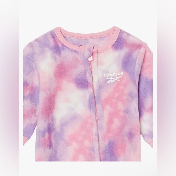 Reebok One Piece Zip-up Jumpsuit Coverall Sleep and Play Footie/Onesie P… - Picture 2 of 3